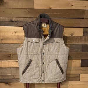 Red Head Men's Brown Herringbone Western Style Vest Size XL
